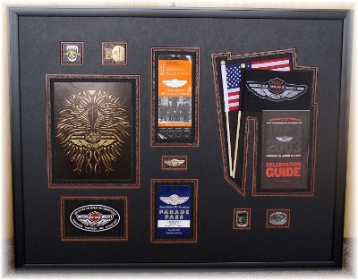 Harley Davidson Custom with Flags.